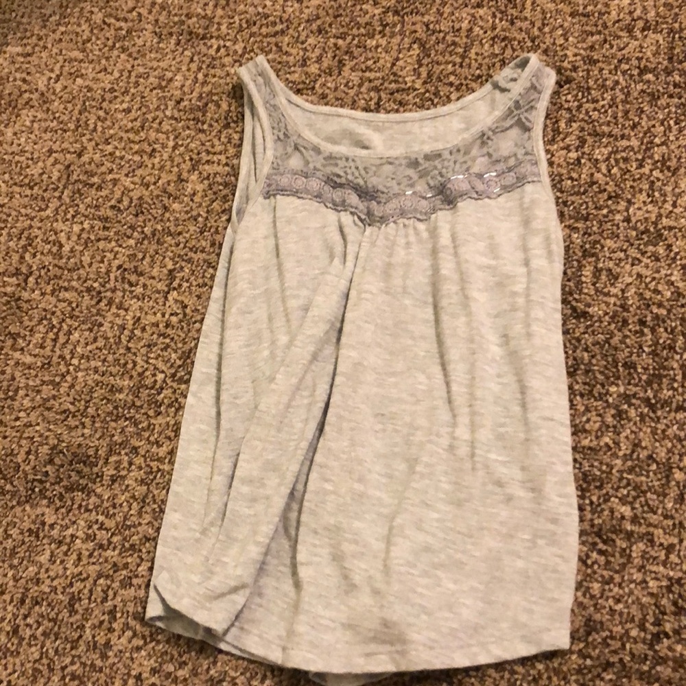 Gray justice tank top size 12